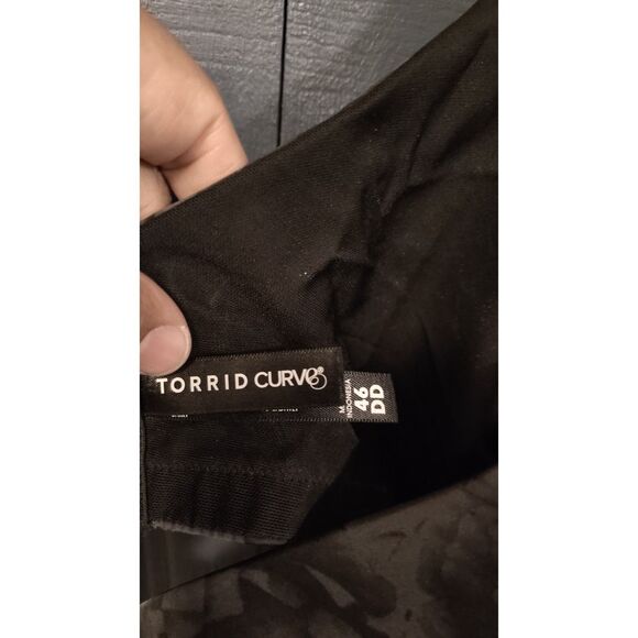 Torrid Curve Underwire Charcoal Floral Design Bra 46DD - Picture 4 of 4